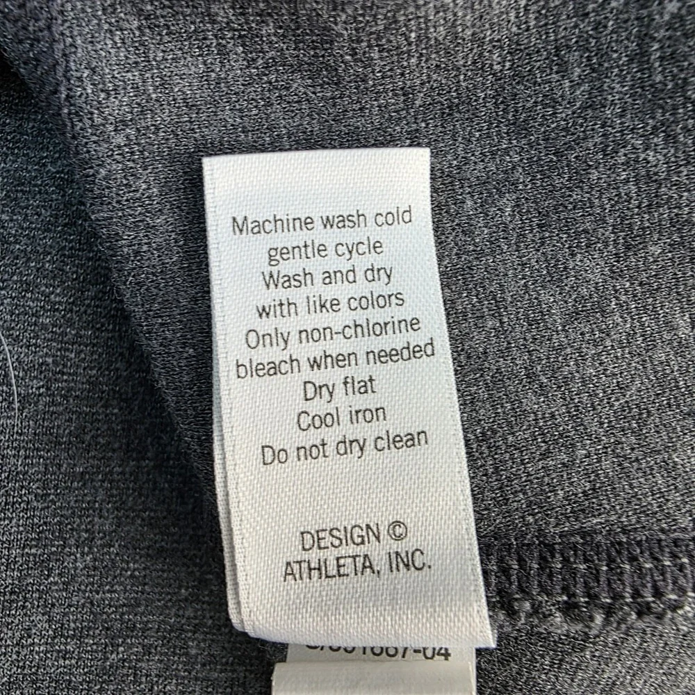 Athleta Elastic Waist Pull On Skirt Gray A Line Zippered Pockets-Sz Small Preppy